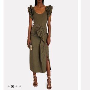 ULLA JOHNSON
Isabella Combo Ruffle Midi Dress